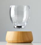 hotsale magnetic levitation transparent glass cup drink display stand