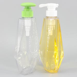 Quality Clear Plastic Shower Gel 600ml Shampoo Pump Bottles wholesale