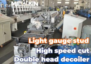 Quality Dual Head Decoiler Roll Forming Machine For Light Gauge Steel Stud Production wholesale