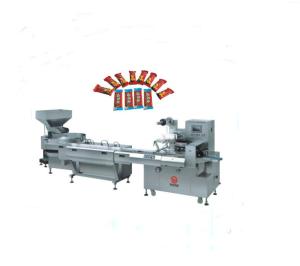 Quality Puffed Food Automatic Pillow Packing Machine 3 Phase 380V 50Hz Power Supply wholesale