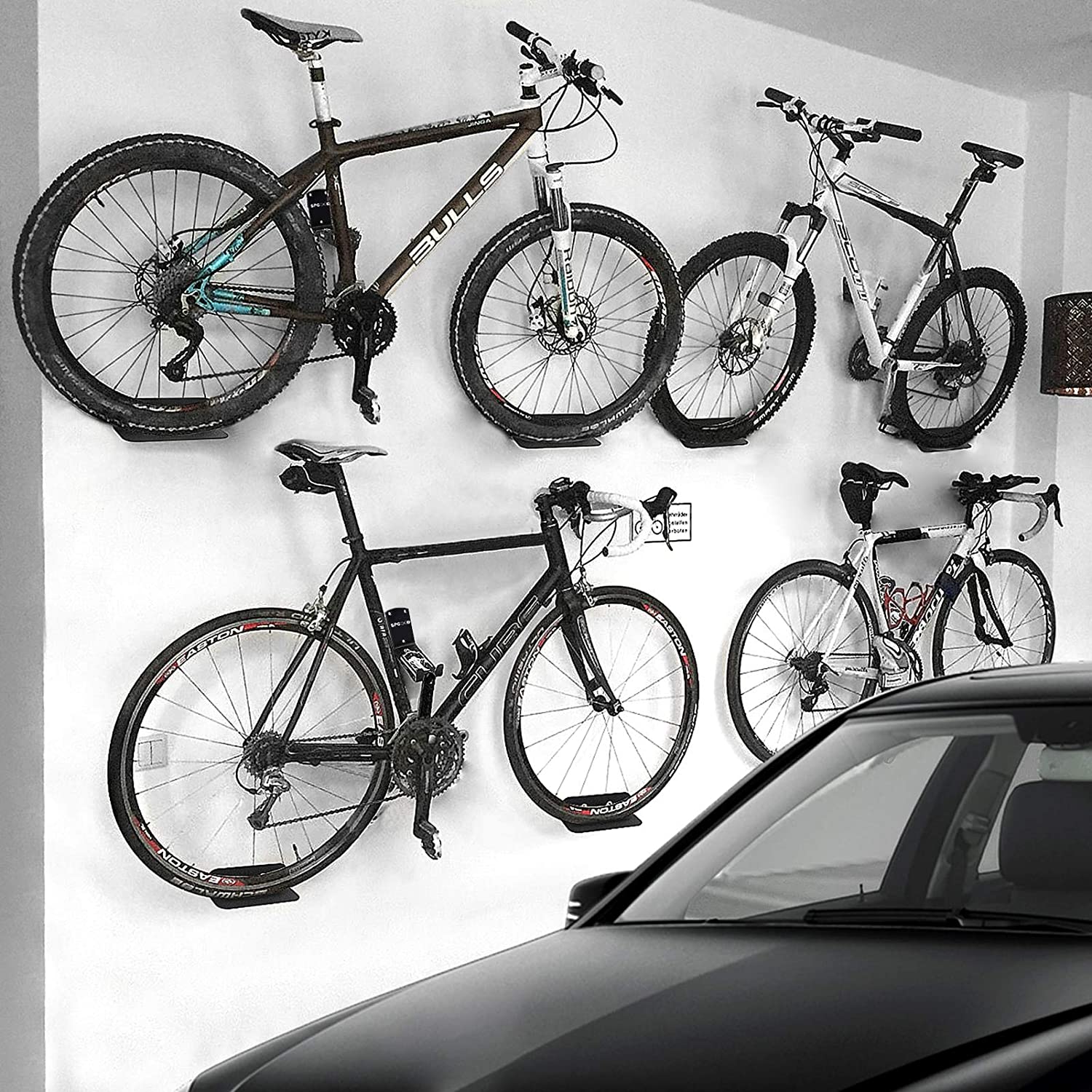 Bike Pedal Hanger Wall Mount Heavy Duty Horizontal Rack for Garage Holds Up to 90 lbs