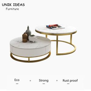 Quality 80x80cm Round Luxury Center Tables Design Metal Black Combination wholesale