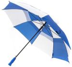 RPET Pongee Metal Frame Double Canopy Golf Umbrella With Fiberglass Ribs