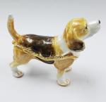 Handmade dog shape animal print jewelry box for Jewelry dog trinket boxes