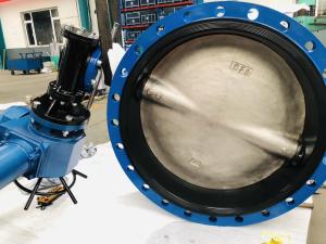 Quality Bs Awwa Dn150 Flanged Soft Sealing Double Eccentric Flange Butterfly Valve wholesale