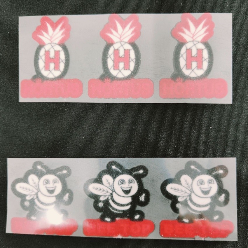 3D Printed Soft Custom Flocking Logo Flock Iron On Heat Transfer Stickers