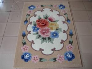 Quality Traditional Flower Handtufted Acrylic Door Mat 60X90CM wholesale