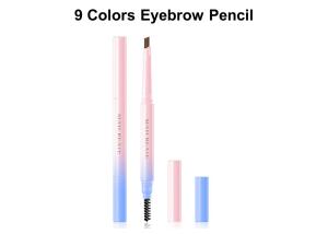 Quality 9 Colors Smudge Proof Eye Pencil , Lasting Fine Line Eyebrow Pencil wholesale