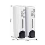 ABS Double 350*2 Ml Manual Liquid Soap Dispenser Bathroom Accessories