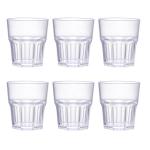 OEM Transparent San Plastic Whisky Glasses Customized Logo Color
