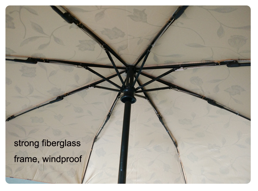 Shinny Skull Handle Foldable Windproof Umbrella For Men