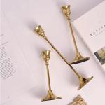 Gold Candle Holder Set Of 3 Candlestick Holder For Wedding Table Decor