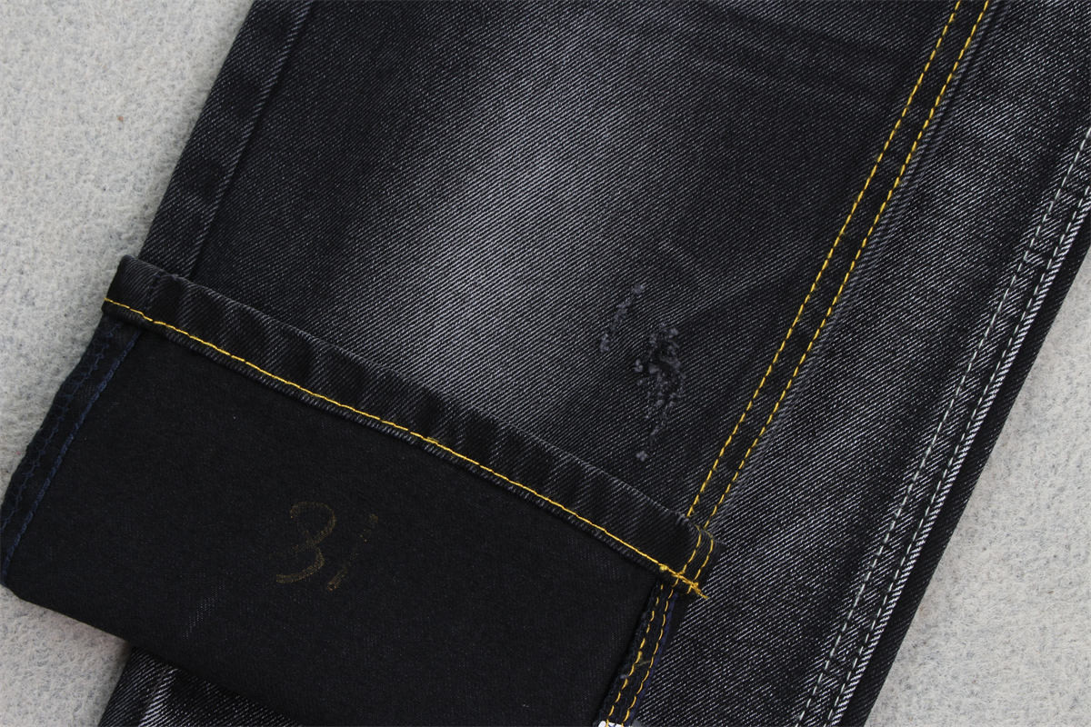 70/71" 10.5 Once 100% Cotton Black Denim Fabric For Jeans