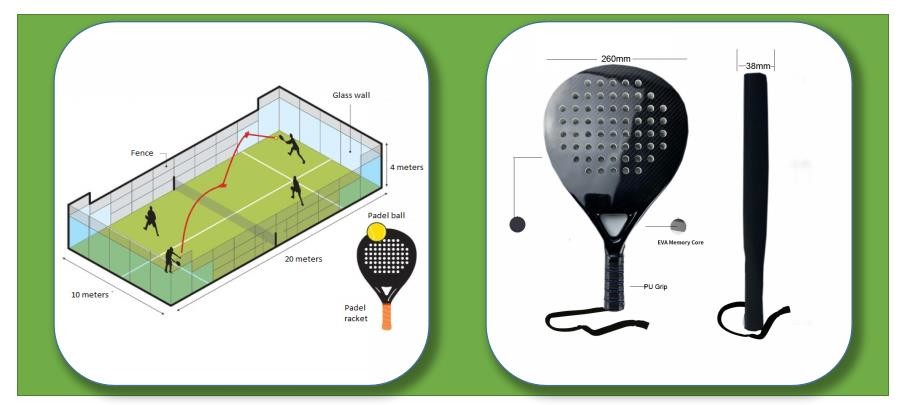 Raqueta Professional Padel Racket Beach 18K Carbon Padel Racket