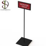 Powder Coated Metal Sign Display Stand With Advertisement Board