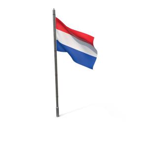 Quality 2025 Factory Hot Sale Netherlands Wooden Pole Hand-Waved Flag For Public Holiday wholesale