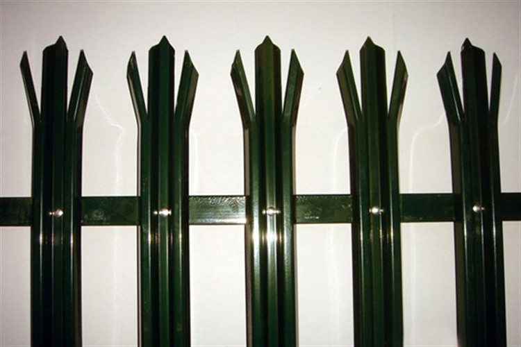 Steel Palisade Fencing Pale 2.4m High 2mm W Triple Point Galvanised