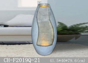 Quality Garden Fiberglass Warm Led Water Fountain HandMade Processing wholesale