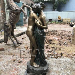 Quality Life Size Bronze As One' Love Statue brass couple Romantic sculpture wholesale