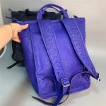 Casual Style Authentic Real True Ostrich Skin Men's Large Blue Travel Backpack