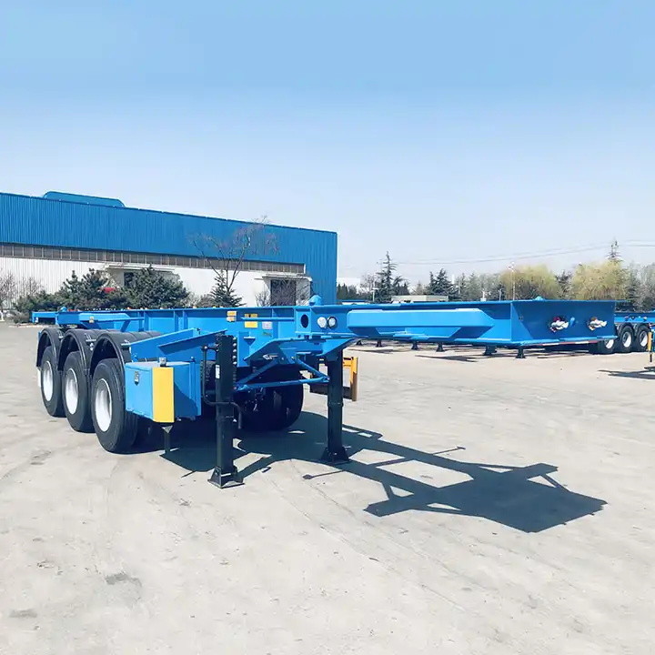 3 Axle 6m 20ft Skeleton Trailer Truck 20ft Skeletal Trailer For Sale