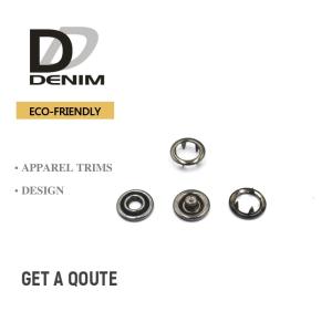 Quality Gun Metal Open Prong Type Snap Button For Denim Shirts And Blouses wholesale