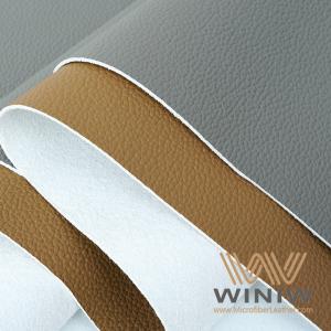 Quality 0.6mm - 2.0mm Thickness Litchi Faux Leather Fabric Leather For Sofa Upholstery wholesale