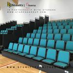 STUNITY Indoor Multisports PP Telescopic Bleacher Seats