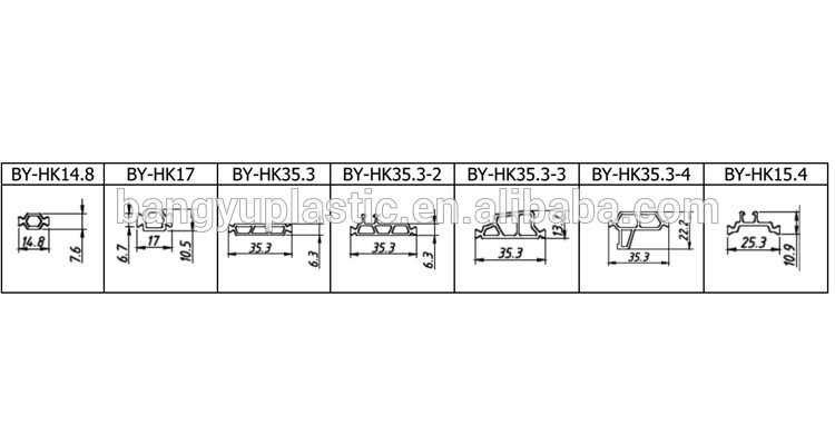 Shape HK Nylon 66 Thermal Insulation Heat Break Polyamide Strip in Aluminium Profile