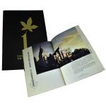 Offset Paper Brochure Printing Services Glossy Finish Hardcover sewn