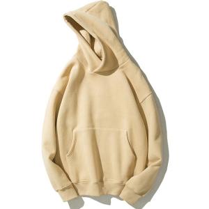 Quality 271g Unisex Plain Hoodies Sweatshirt Hip Hop Oversized Regular Sleeve wholesale