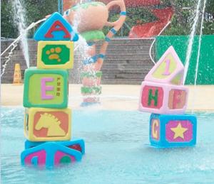 Quality Kids Spray Park Equipment Aqua Playground Spray Building Block wholesale
