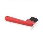 Plastic Horse Hoof Pick Brush Comfortable Grip Hand For Horse Cleaning
