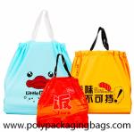 Biodegradable 0.05mm PE Tote Drawstring Bags