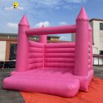 Pink Moonwalk Inflatable Bouncy Castle Wedding 10x10ft Bouncy Castle For Party