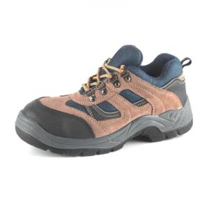 Quality Suede Leather Comfortable Safety Shoes Outdoor Steel Toe Boots Brown wholesale