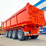 4 Axle 35 40 45 m3 Dump Semi Trailer Tipper Trailer Hydraulic Rear End Trailer