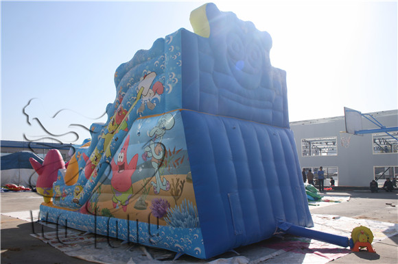 commercial kids spongbob inflatable slide