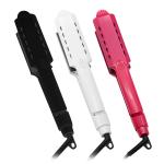 Salon PTC LED Display Ceramic Titanium Plate Wet To Dry Professional Steam Hair