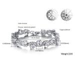 Women Platinum Plated Clear Cubic Zirconia Bracelet Wedding Jewelry (JDS924WHITE