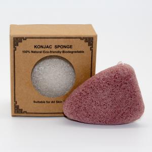 Quality OEM Reusable Triangle Red Facial Sponge Konjac Cleansing Puff wholesale