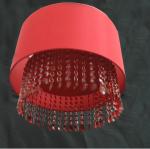 Acrylic Drum Easy Fit Pendant Shade Pendant Purple Beaded Lampshade