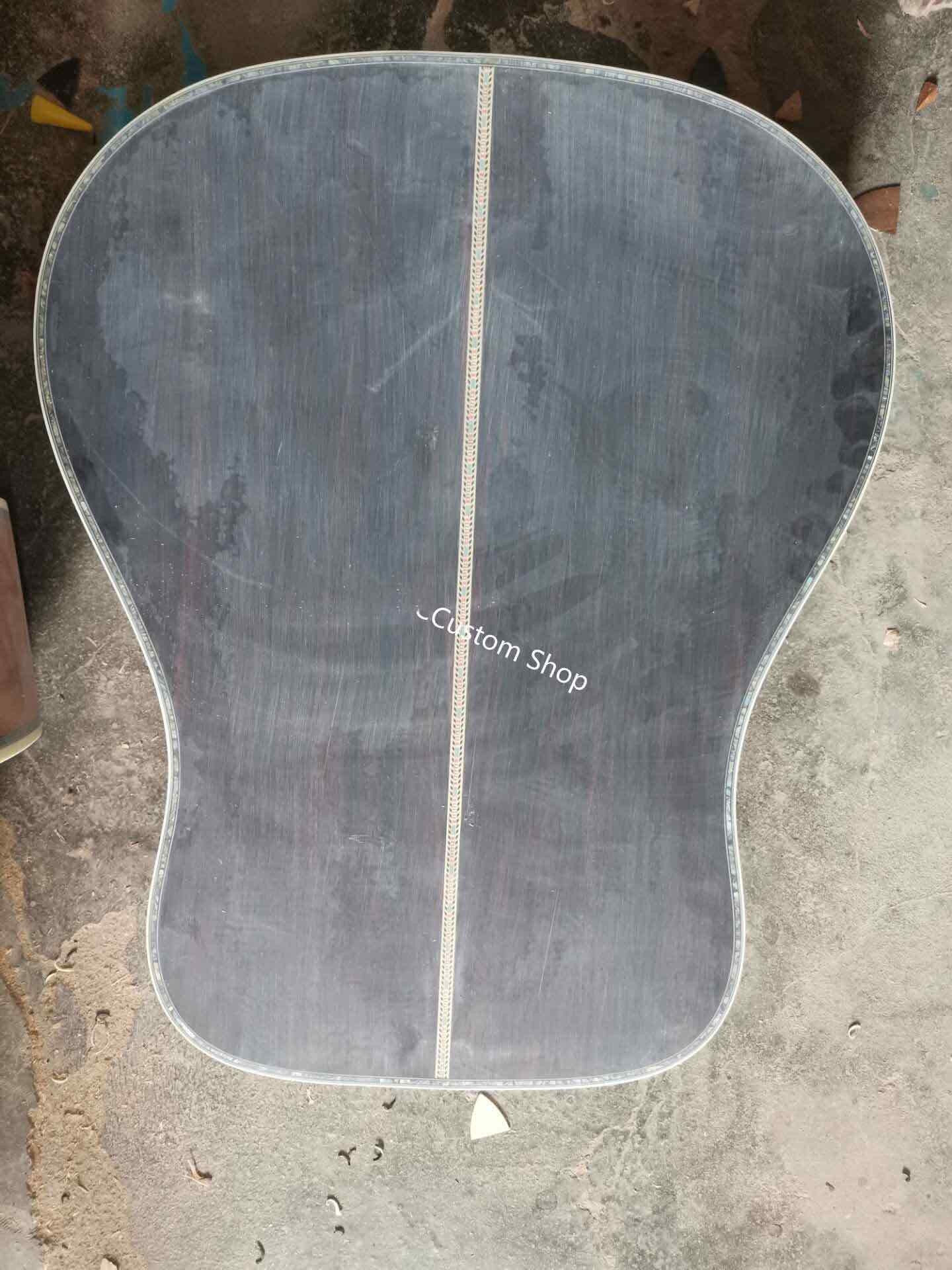 Custom AAAA All Solid Wood Round D Type Body Vintage Acoustic Dreadnought Guitar in Yellow