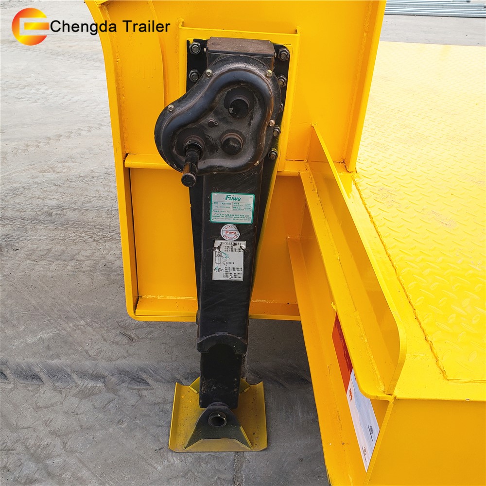 New 3 Axle Lowbed Trailer Transport Bulldozer Lowboy Gooseneck Semi Trailer With Mechanical Suspension