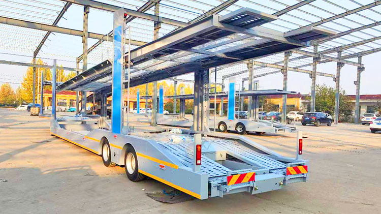 2 Axle Car Carrrier Trailer Truck Car Hauler Car Transport Trailer European style for Sale in Russia