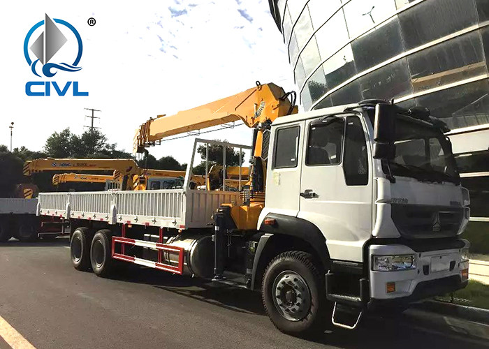 SINOTRUK HOWO 6X4 Truck Mounted Crane 12 Tons With Warranty Truck with Loading Crane