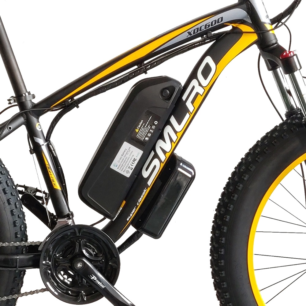 1KW Fat Tire Electric Mountain Bike Brushless Geared HYDR Fork