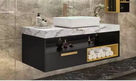 Add Elegance to Your Bathroom with Luxury Custom Wash Basin and Floating Vanity Cabinet