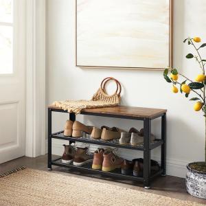 Quality Particleboard Shoe Rack, Shoe Bench with Shelves, Industrial Shoe Bench, Hallway Furniture, ULBS73X wholesale