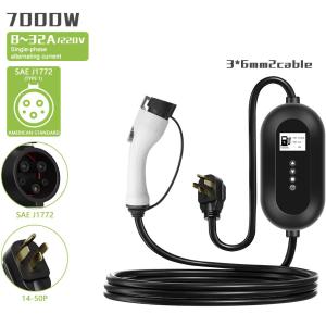 Quality 7KW 1-Phase EV Car Charger 32A Home Wallbox Electric Car Charging Station J1772 Cap wholesale